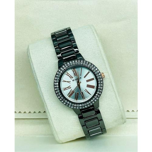 Orix Sliver Tone Crystal Ladies Watch