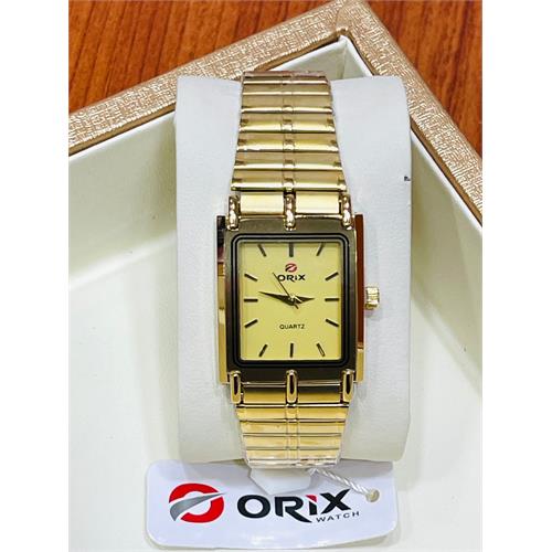 Orix Square Golden Dial Watch