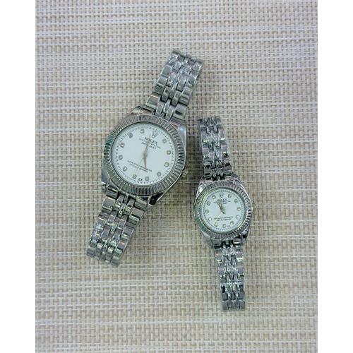 Rolex Datejust Sliver Couple Watch