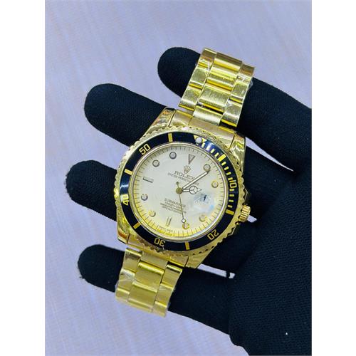 Rolex Oyster Date - Full Gold & White Dial Watch