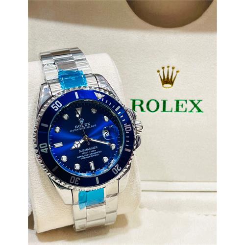 Rolex Oyster Perpetual Date Silver Blue Dial