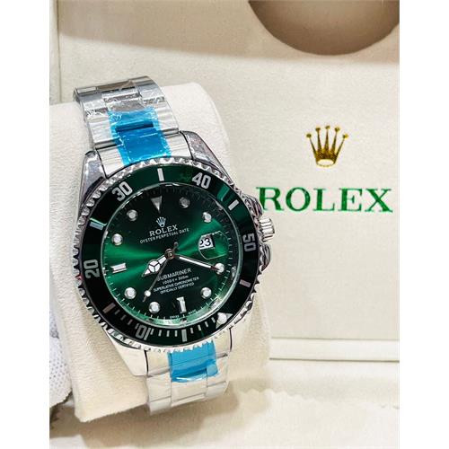 Rolex Oyster Perpetual Date Silver Green Dial