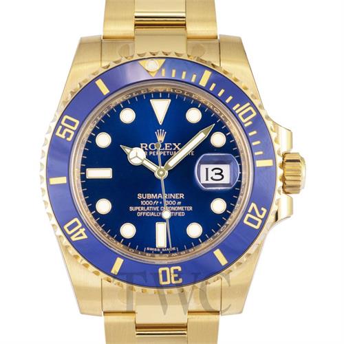 Rolex Submariner Ceramic Date Watch (Gold)