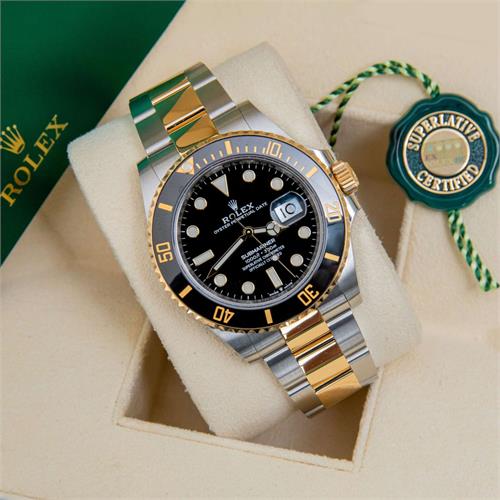 Rolex Submariner Ceramic Date Watch (Sliver & Gold Mix)