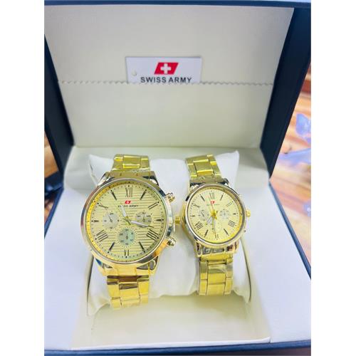 Swiss Army Chain Gold Watch Couple Watch