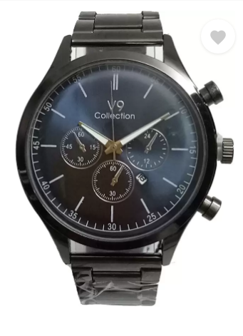 V9 Collection Black Chain Watch