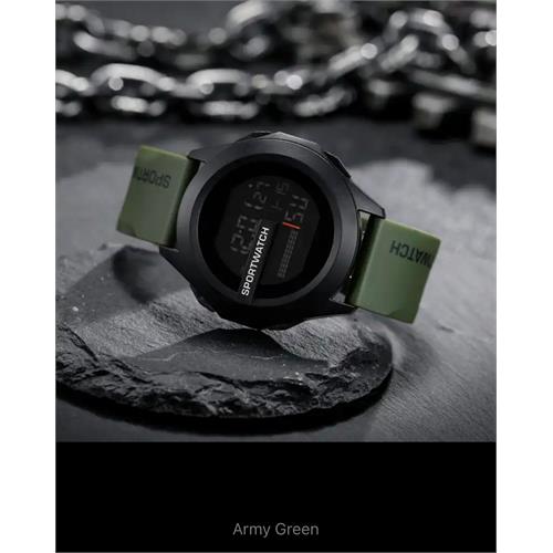 YIKAZE Mens Sports Watch (Green Strap)