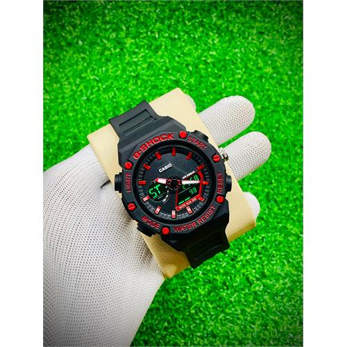 Casio G-Shock Double Time Watch (Black Mix With Red)