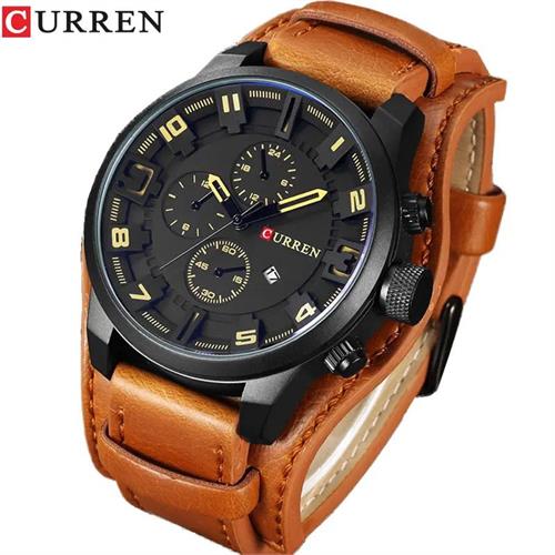 Curren Leather Cased mens Wrist Watch