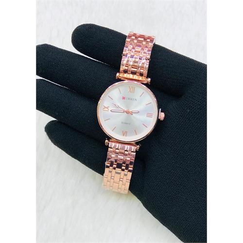 Curren Rose and Sliver Mix White Dial Ladies Watch