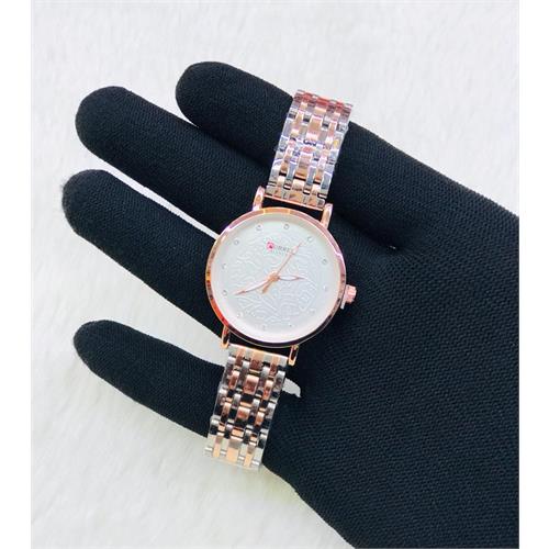 Curren Rose Gold White Dial Ladies Watch