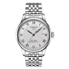 Mens Tissot Silver Watch White Dial