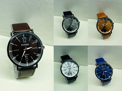 Titan Leather Strap Watch