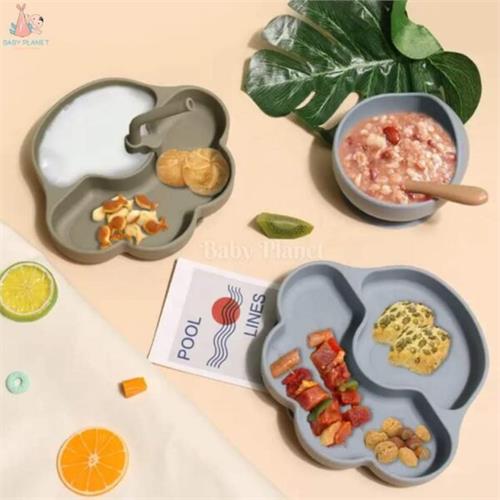 Kids Silicone Devided Suction Plate