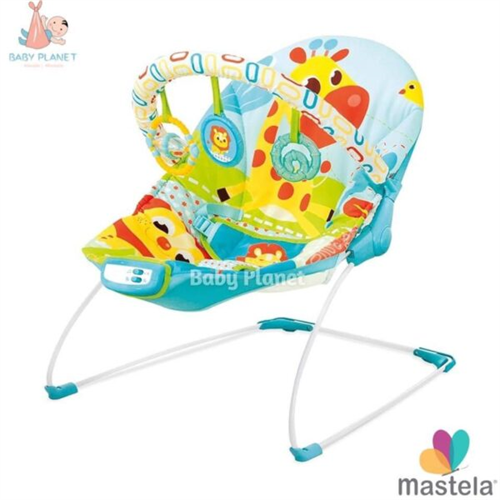 Mastela Music and Soothe Baby Bouncer (Multicolour Neutral Design)