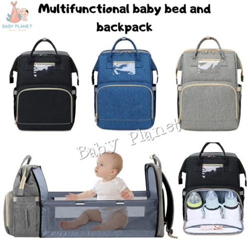 Multi Functional 3 in 1 Baby Travel Crib, Diaper Backpack and Changing Station