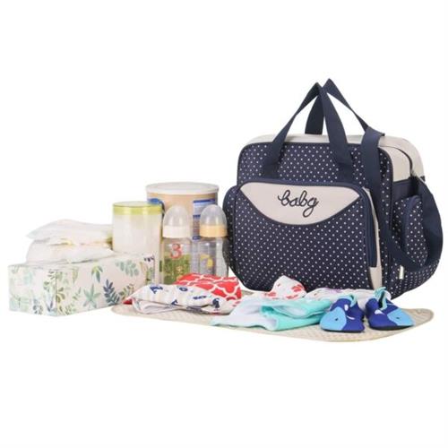 Polka Dot Design Large Capacity Baby Diaper Bag / Mommy Bag with Diaper Changing Mat