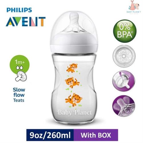 Latest Printed Design Philips Avent Natural Baby Feeding Bottle, 9 Oz/260ml