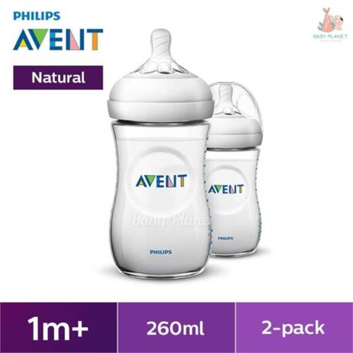 Philips Avent Natural Baby Feeding Bottle, 9 Oz/260ml Twin Pack