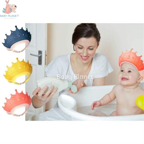 Crown Design Adjustable Baby Shower Cap with Ear Protection