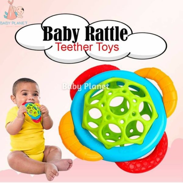 2 in 1 Baby Teether and Rattle Toy