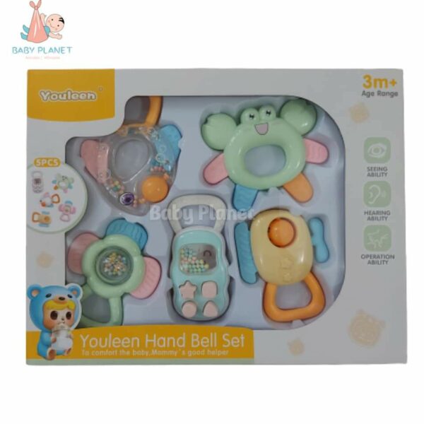 Youleen Baby Teether Rattles 5 pcs Set