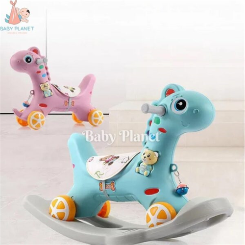 2 in 1 Kids Ride-On and Rocking Horse with Music and Activity toy