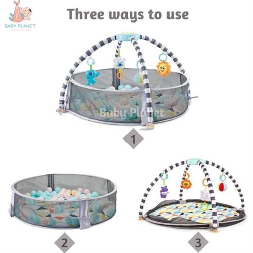 3 in 1 Baby Activity Play Gym Game Rack Pad Combo with 40 Balls