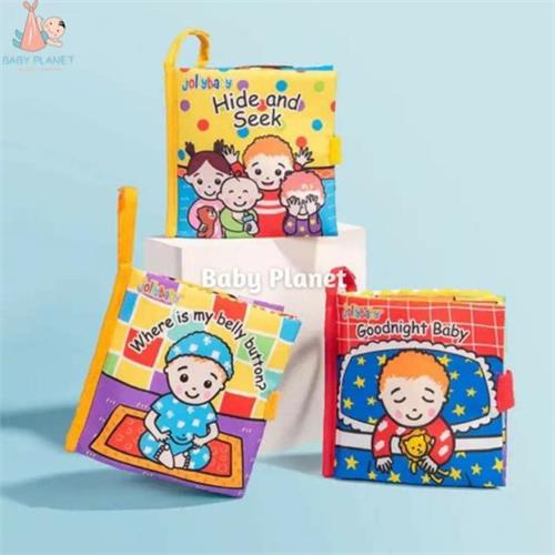 Jollybaby Early Educational Touch And Feel Crinkle Cloth Books