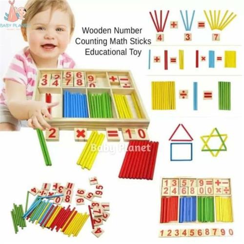 Mathematical Intelligence Stick Educational Wooden Toy