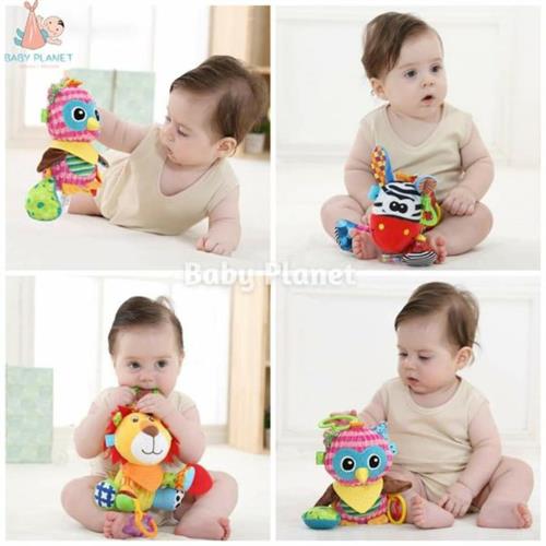 SOZZY Multi Sensory Activity Animal Plush Toy for Babies