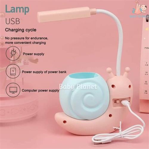 Cute Snail Design Intelligent Eye Protection Lamp with Pen Holder