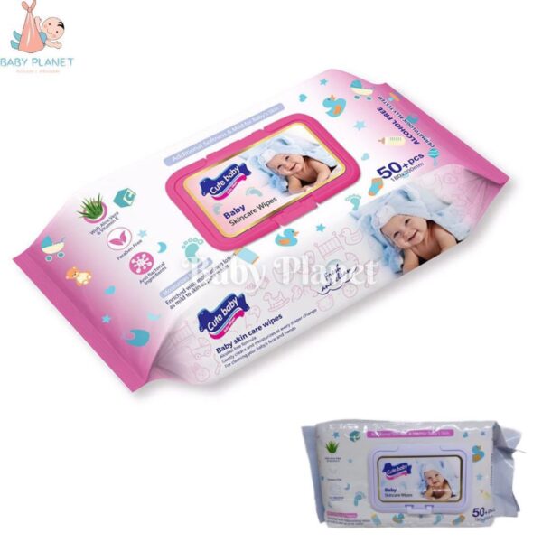 Cute Baby Wet Wipes 50 Pcs Pack