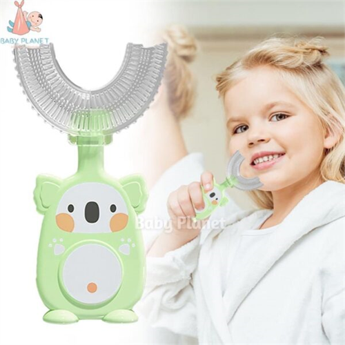 Cute Koala Bear Design U-Shaped Silicone Toothbrush for kids