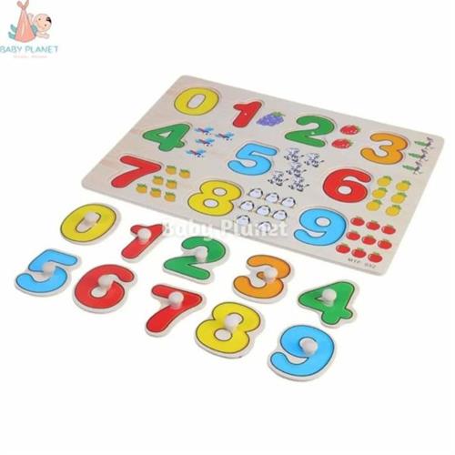 Wooden Numbers Peg Puzzles