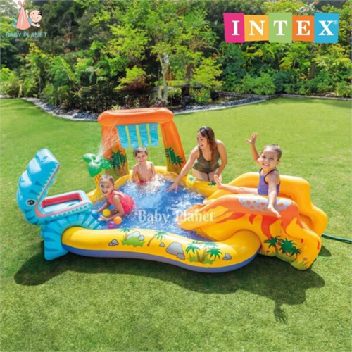 Intex Inflatable Dinosaur Play Center Pool with Slide and Splasher