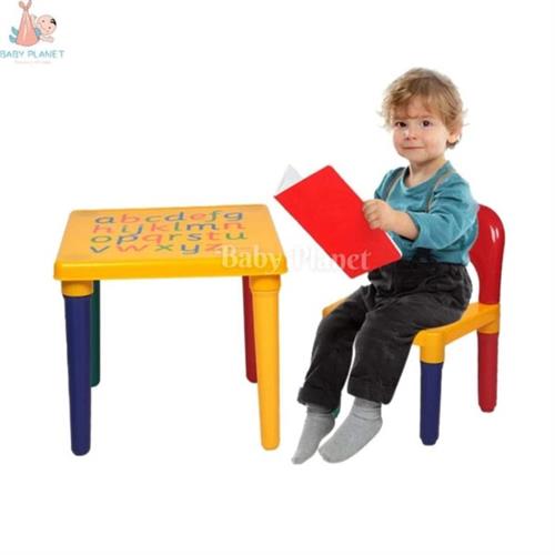 Kids Cartoon Design Plastic Study Table and Chair