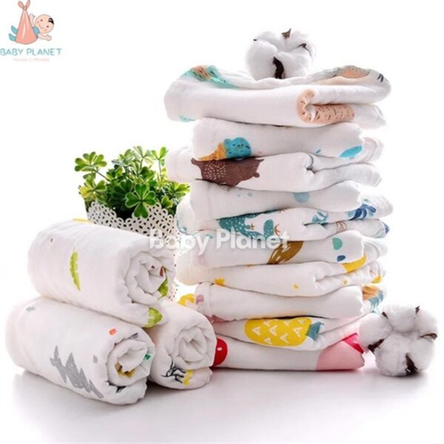 100% Organic Cotton Multi-Purpose Baby Muslin Swaddle Blanket