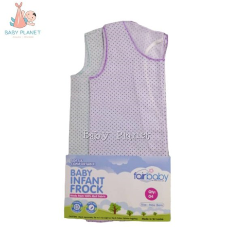 Fairbaby 4 in 1 Printed Baby Shirts Pack Purple and Green