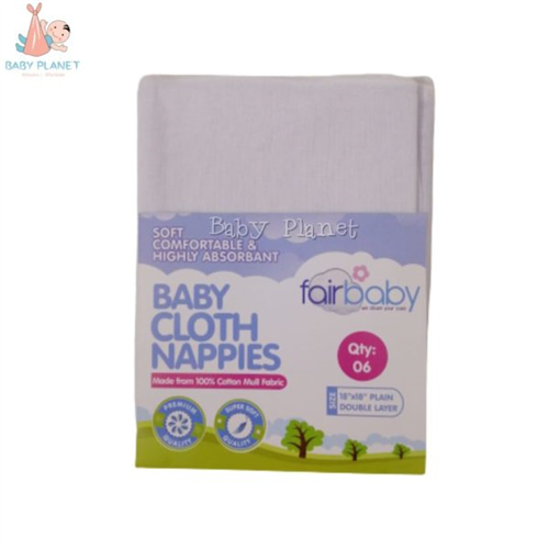 Fairbaby Nappies 1818 Plain Neutral (6 in 1 pack)