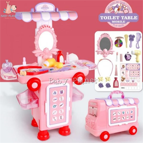 VANYEH 2 in 1 Fun Mobile Bus with Dressing Table Set