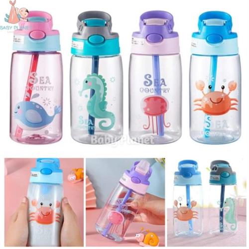 Cute Sea Animal Design Leakproof Straw Bottle for Kids