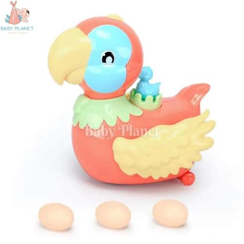 Kids Funny Moving Parrot Will Lay Egg Toy with Music and Lights