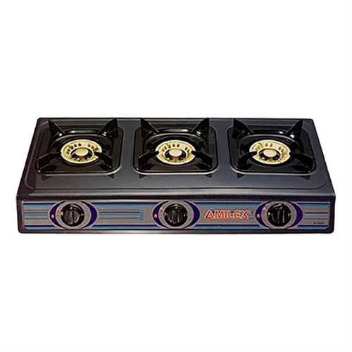Amilex 3 Burner Gas Cooker Non stick