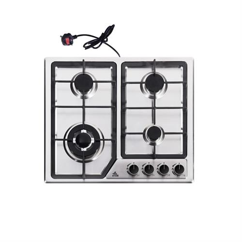 Evvoli 4 Burner Stainless Steel Cast iron Burner (Electric Ignition)