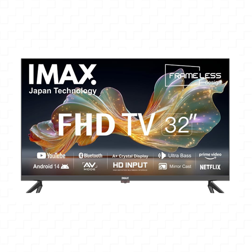 IMAX 32 inch 4K Smart Android 14 Bluetooth FHD LED Frameless TV