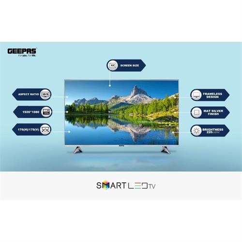 Geepas 43 inch Frameless Full HD Smart Android LED TV