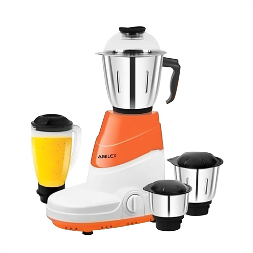 Amilex High-Grade 750W Mixer Grinder with Stainless Steel 4 Jars and Durable ABS Body