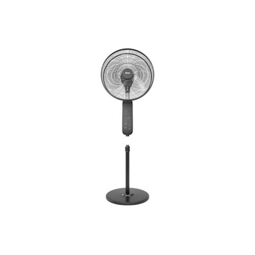 Abans Rust Free Stand Fan with Remote - Midnight Black
