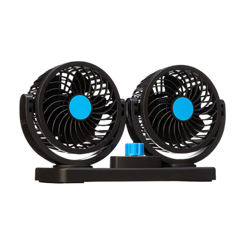 Dual Head Interior Electric Car Fan - DC12V